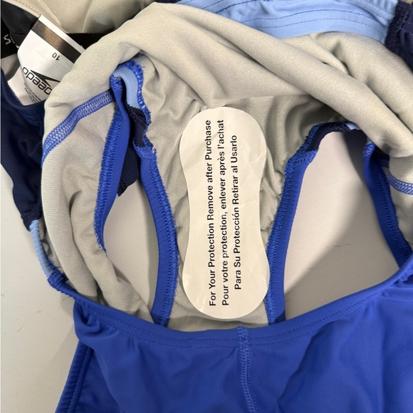 NEW Speedo Quantum Hyper Blue One Piece Womens Swimsuit Size 10 NWT - Picture 4 of 4
